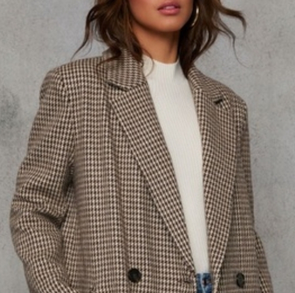 Elegant Houndstooth Women's Blazer - Picture 4 of 7